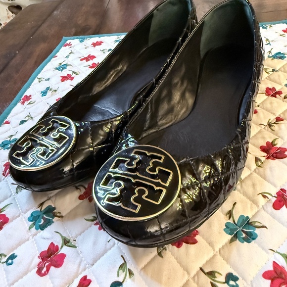 🖤 Tory Burch Claire Quilted Patent Leather Ballet Flats – Size 11 🖤 - Picture 3 of 9